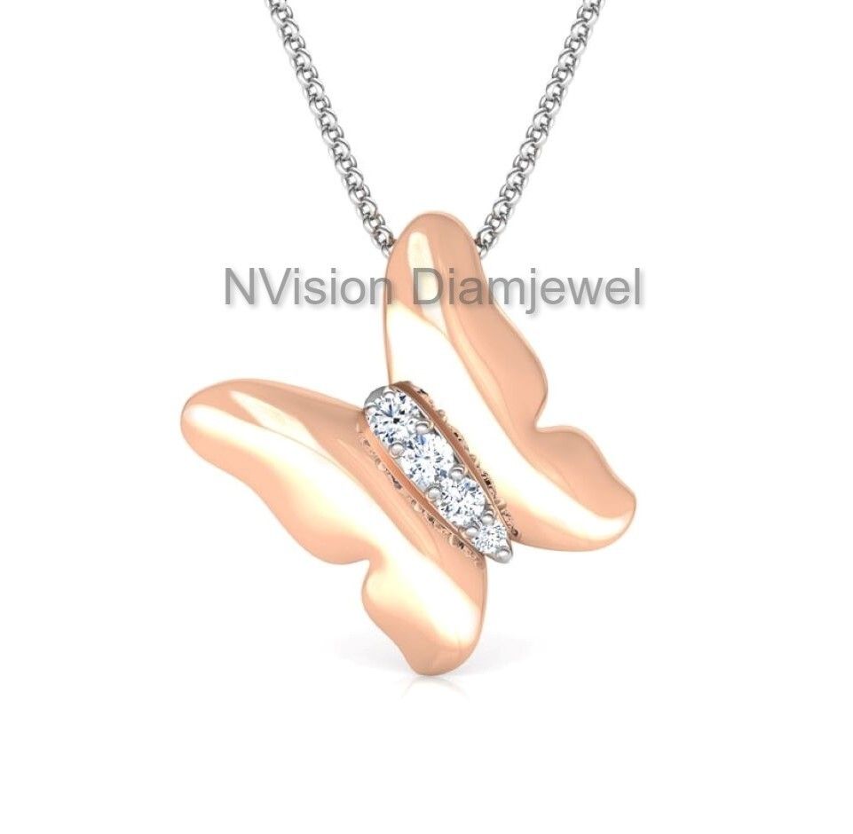 Real Diamond Butterfly kids pendant