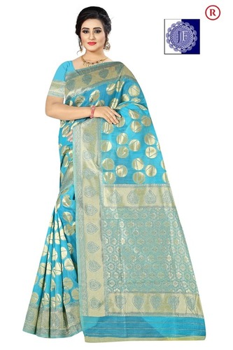 Lenin Cotton Rich Pallu Saree - Color: 6 Colour