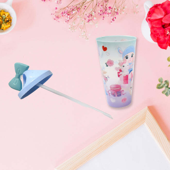 LED LIGHT UNICORN WATER BOTTLE/TUMBLER/ MUG WITH STRAW