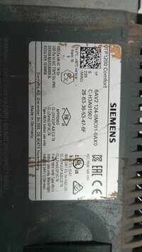 SIEMENS 6AV2 124-0MC01-0AX0 HMI (C-H3A91907)