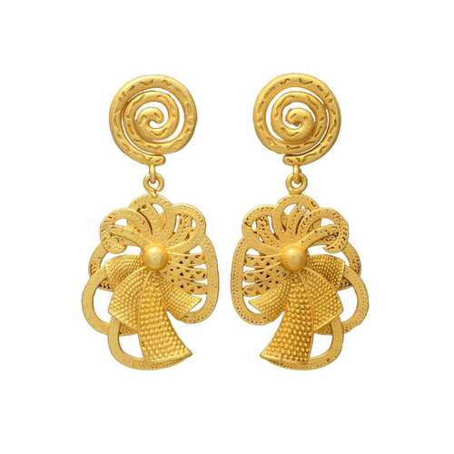 Golden Pinwheel Earrings