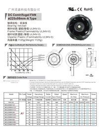 mega Professional Manufacturer Direct Sales 225x99mm 22599 Industrial 24v 48v Backward Centrifugal cooling Fan for Communication Equipment