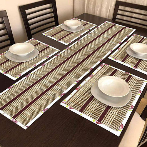 Natural Place Mat With Runner - Color: As Per Requirement