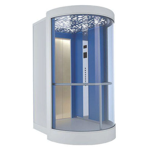 Stainless Steel Powder Coated Round Glass Cabin Capsule Elevator