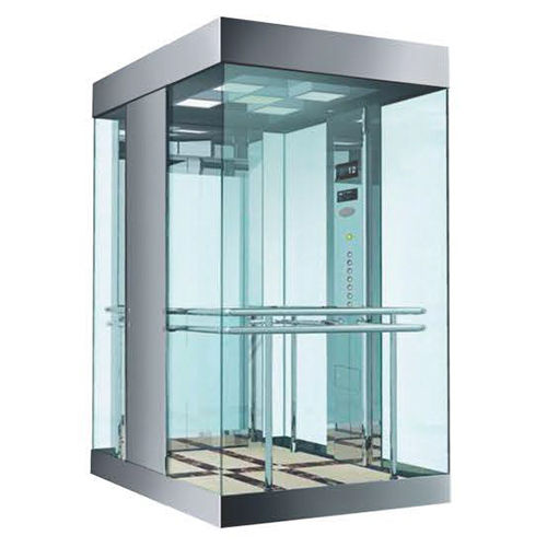 Stainless Steel Square Full Glass Cabin Capsule Elevator