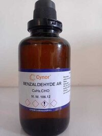 Benzaldehyde 98.5% Ar (500 Ml) - Chemical Formula: C6h5cho, Amber Color, Glass Bottle | Almond Scent, Food Flavoring, High Purity, Industrial Use, Lab Grade, Versatile Use