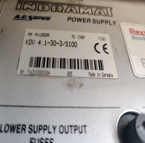 INDRMAT KDV 4.1-30-3/S100 SERVO POWER SUPPLY