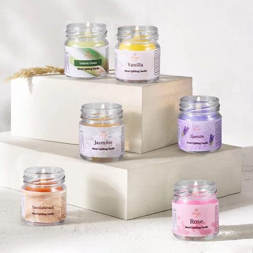 Scented Mood Uplifter Candles - 100% Pure Ingredients, Assorted Fragrances for Relaxation and Decoration