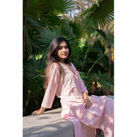 Different Available Ladies Raw Silk Plain Straight Cut Kurta