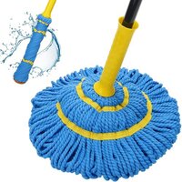 Self-wringing Twist Dust Mops For Floor Cleaning - Color: Blue