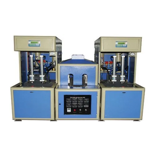 Silver & Blue Industrial Pet Blowing Molding Machine