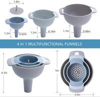 IMAANI 5 in 1 Kitchen Funnel / STRAINER /FILTER FOR EASY , Capacity(Inch): 20 inch