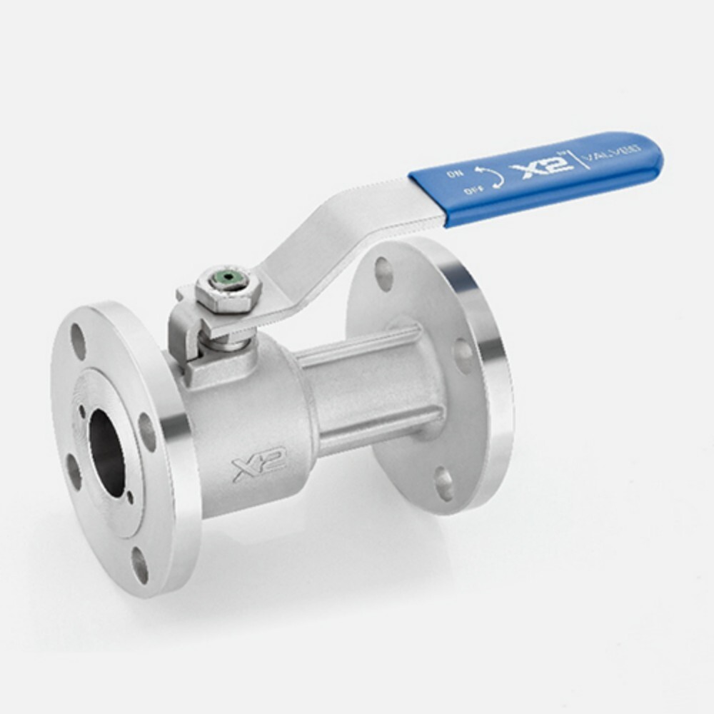 Single Piece Flanged Ball Valve - Finish: Polished