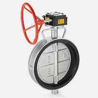 Gear Operated Butterfly Valve - Stainless Steel, Customizable Size For Industrial Use | Hydraulic Power, Water Resistant, Warranty Included
