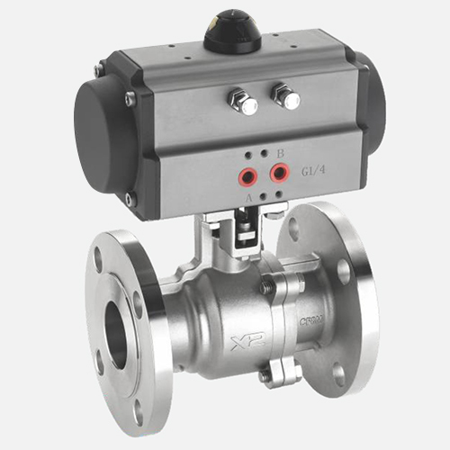 Pneumatic operated on-off ball type control valve
