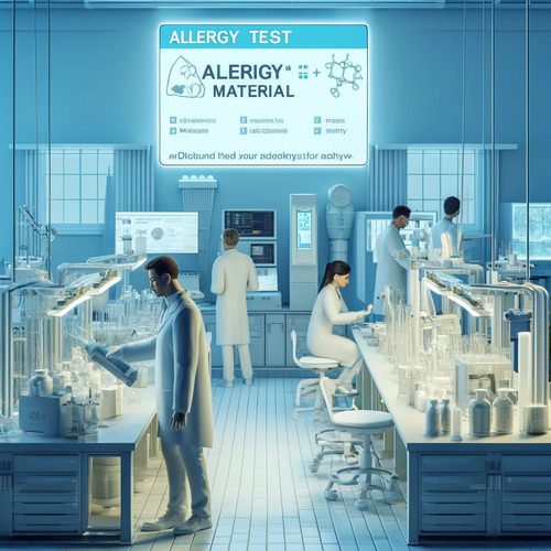 Allergy test for materials testing services