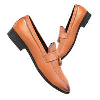 Men's Leather Fashion Loafers - Medium Heel, Various Sizes Available , Elegant Design in Multiple Colors