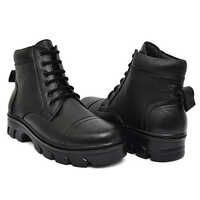 Mens Black Dms Boot - High-quality Leather, Various Sizes Available, Color: Sleek Black | Eva Insole For Comfort, Warranty Included