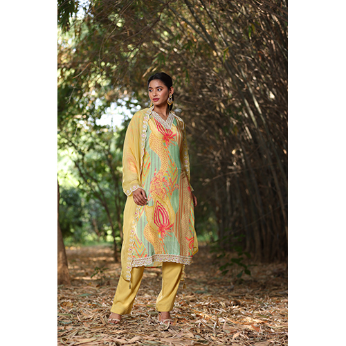 Ladies Pure Muslin Unstitched Suit - Color: Different Available