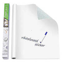 Whiteboard Sticker Wall Decal - Pvc Sticker Sheet, Self-adhesive White Color, Includes 1 Drawing Marker