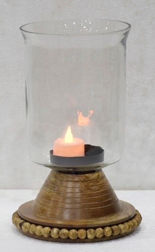 8 Inch Glass Hurricane Lamp