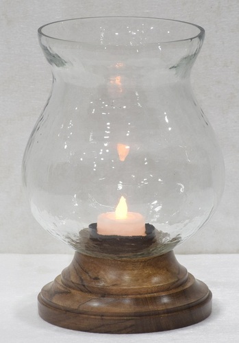 8 Inch Transparent Glass Lamp Hurricane