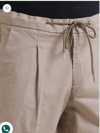 i 20.8 Linen Lycra pleat Formal Pants