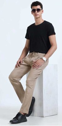 i 20.8 Linen Lycra pleat Formal Pants