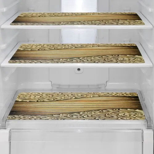 Brown Washable Refrigerator Mat