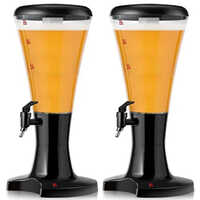 2.5 L Beer Tower - Color: Black And Transparent