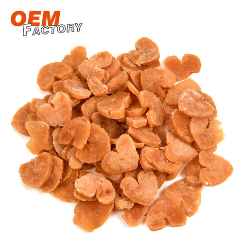 Heart Shaped Chicken with Cod Strip Healthiest Cat Treats Manufacturer OEM Dry Cat Snacks Supplier