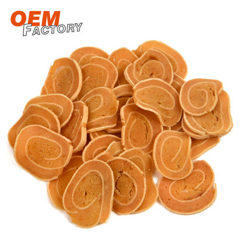 Chicken and Egg Yolk with Cod Slice Healthy Organic Cat Treats Factory OEM Cat Snacks Manufacturer