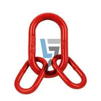 Oblong Rings & Master Link Assembly - Alloy Steel Gr 80 Metal, Red Color | Industrial Usage, Durable Design For Heavy-duty Applications