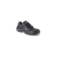 Euro Safety Shoes - Leather Upper, Steel Toe, Black | Pu Insole, Rubber Outsole, Lace-up Style, 1.2 Kg, Unisex, 1-year Warranty