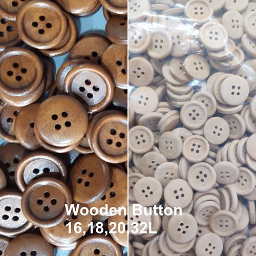 Brown Wooden Buttons