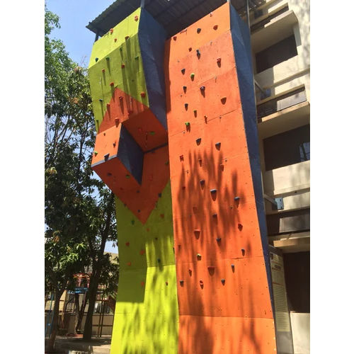 Multicolor Fiber Rock Climbing Wall