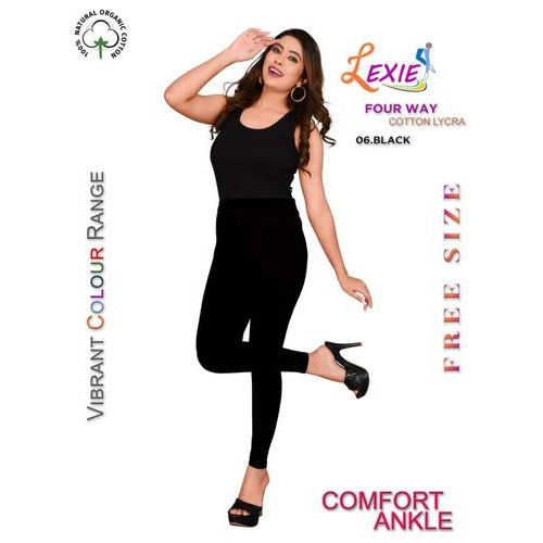 LEXIE BRAND STYLISH SLUB LYCRA ANKLE LENGTH LEGGING