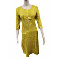 Rayon Printed Kurti - Color: Multi