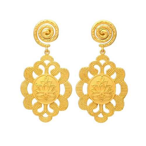 woman flower blossom drop earring