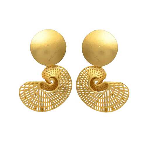 Classic Golden Swirl Hoop Earrings