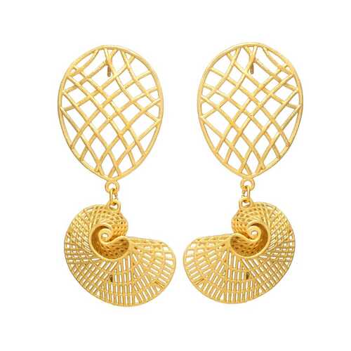 Golden Swirl Earrings for Women