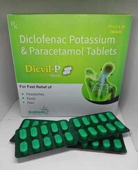 Diclofenac Potassium Paracetamol Tablets - Packing Of 25x2x10, Suitable For Adults | Anti-bacterial, General Medicines, Store In Cool, Dry & Dark Place