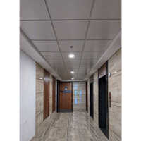 Metal Ceiling Tile - Aluminum, 600x600 Mm, Non-gloss White, 0.5 Mm Thickness | Durable, Easy Maintenance, Smooth Matte Finish, Concealed Grid Design