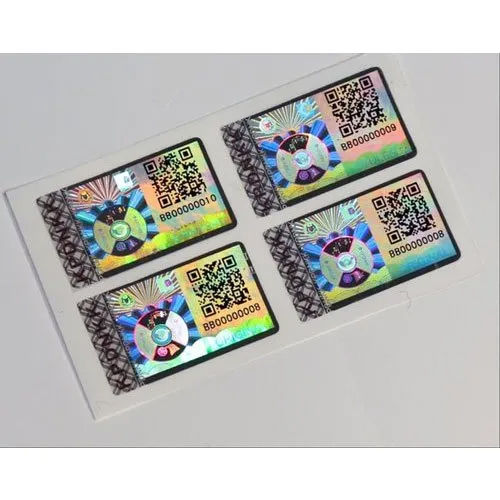 Hologram Barcode Labels - Waterproof, Multicolor, Transparent Soft Texture | Ideal for High-Security Applications, Effective for Inventory and Asset Tracking