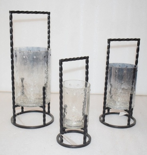 New Design Glass Hurricane Set