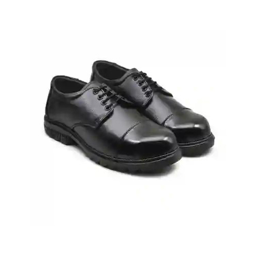 Mens Black Leather Police Shoes