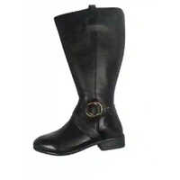 Black Ladies Leather Long Boot