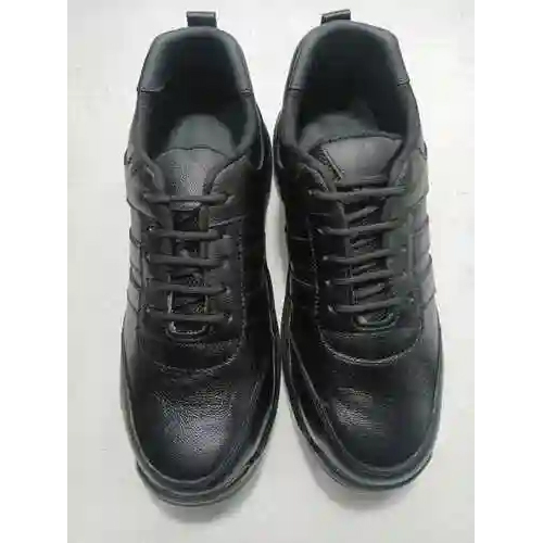 Lace Closure Black Safety Shoes