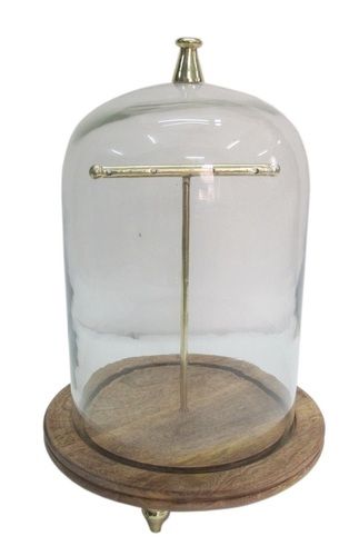 Wooden & Glass Jewellery Stand