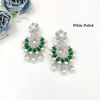 Modern Pearl Designer American Diamond Earrings